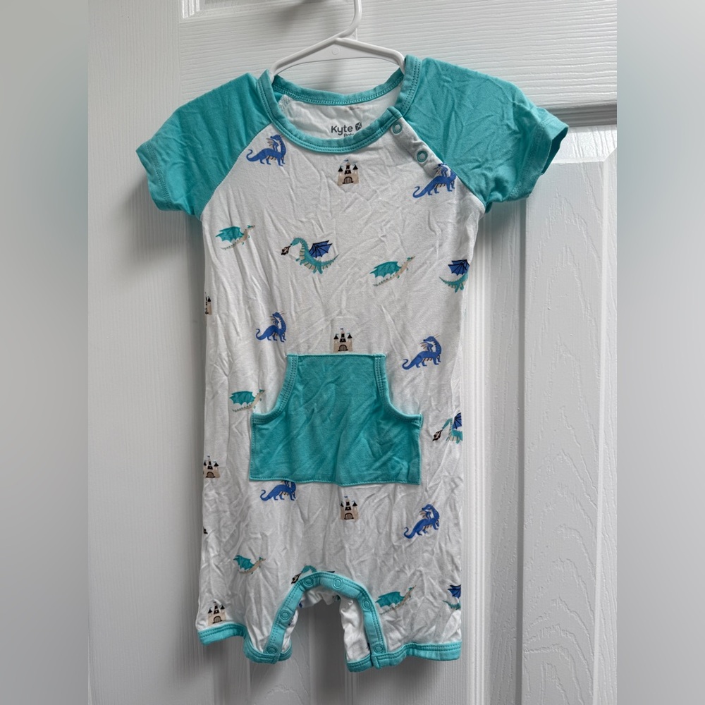 Kyte Baby Dragon Shortall one piece romper 3T